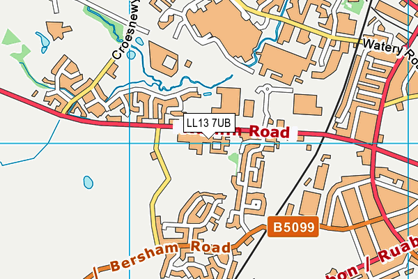 Ysgol Clywedog map (LL13 7UB) - OS VectorMap District (Ordnance Survey)