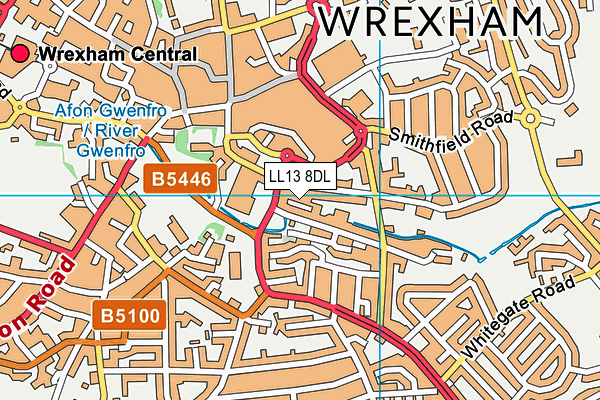 LL13 8DL map - OS VectorMap District (Ordnance Survey)