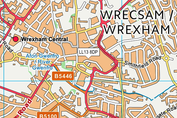 LL13 8DP map - OS VectorMap District (Ordnance Survey)