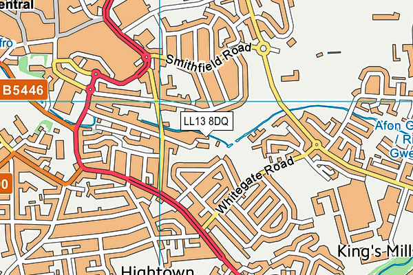 LL13 8DQ map - OS VectorMap District (Ordnance Survey)