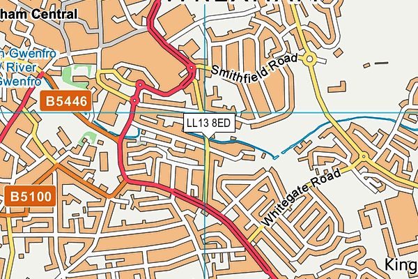 LL13 8ED map - OS VectorMap District (Ordnance Survey)