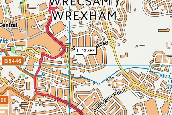 LL13 8EF map - OS VectorMap District (Ordnance Survey)