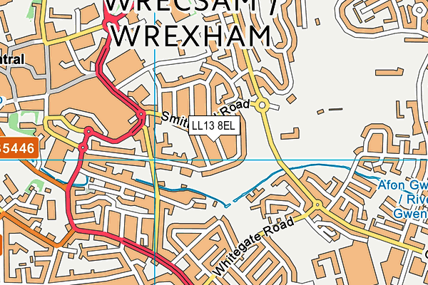 LL13 8EL map - OS VectorMap District (Ordnance Survey)