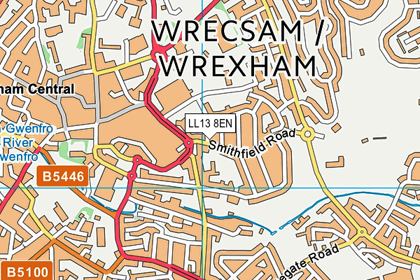 LL13 8EN map - OS VectorMap District (Ordnance Survey)