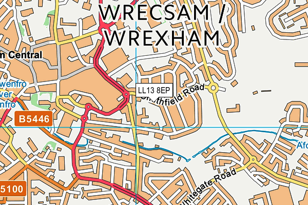 LL13 8EP map - OS VectorMap District (Ordnance Survey)