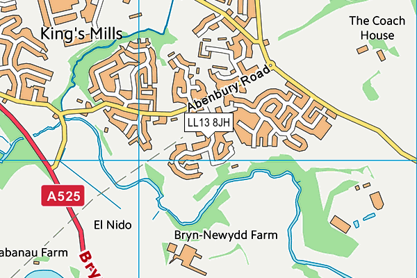 LL13 8JH map - OS VectorMap District (Ordnance Survey)