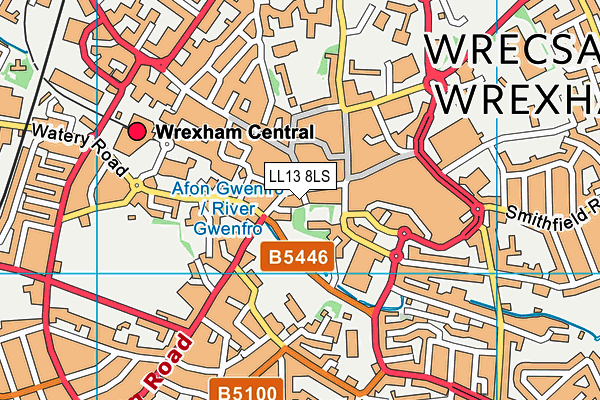 LL13 8LS map - OS VectorMap District (Ordnance Survey)