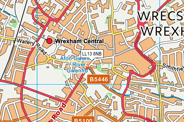 LL13 8NB map - OS VectorMap District (Ordnance Survey)