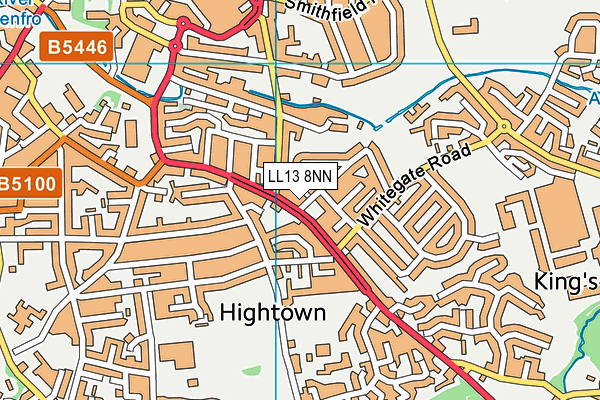 LL13 8NN map - OS VectorMap District (Ordnance Survey)