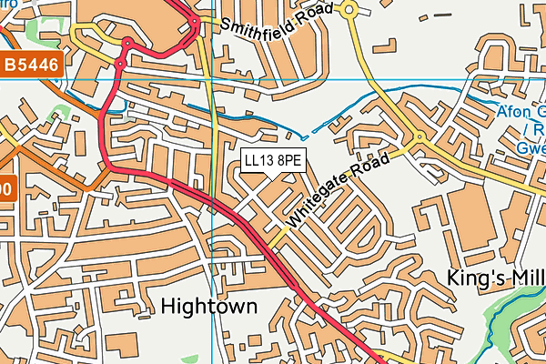 LL13 8PE map - OS VectorMap District (Ordnance Survey)