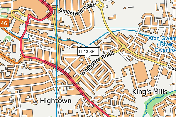 LL13 8PL map - OS VectorMap District (Ordnance Survey)