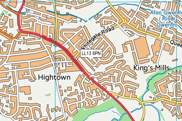 LL13 8PN map - OS VectorMap District (Ordnance Survey)