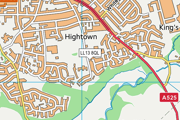 LL13 8QL map - OS VectorMap District (Ordnance Survey)