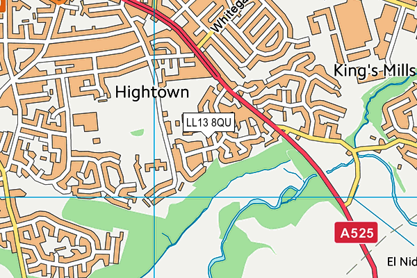 LL13 8QU map - OS VectorMap District (Ordnance Survey)