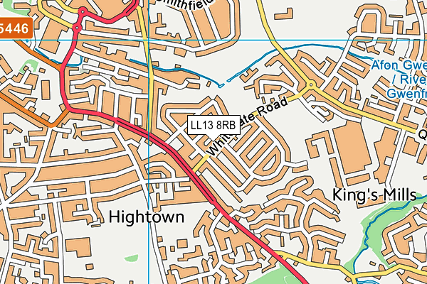 LL13 8RB map - OS VectorMap District (Ordnance Survey)