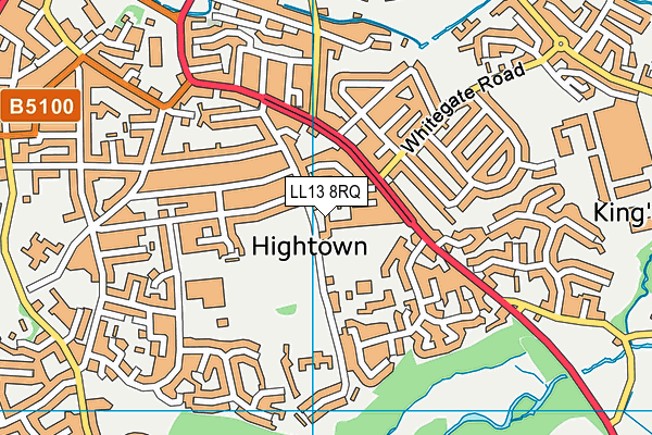 LL13 8RQ map - OS VectorMap District (Ordnance Survey)