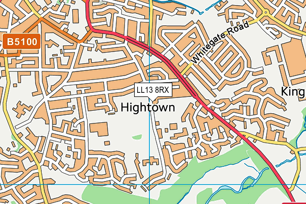 LL13 8RX map - OS VectorMap District (Ordnance Survey)