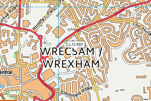 LL13 8SY map - OS VectorMap District (Ordnance Survey)