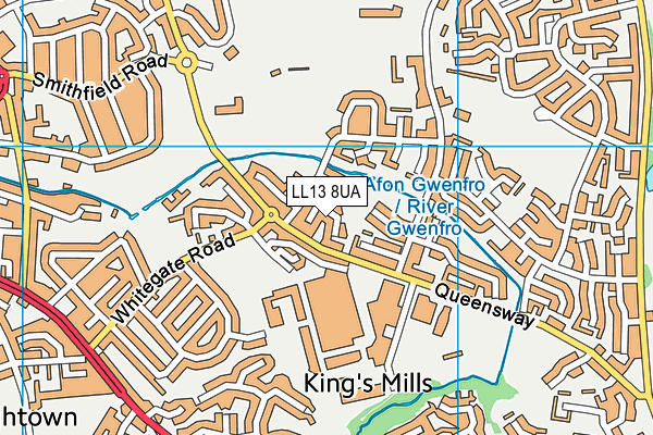 LL13 8UA map - OS VectorMap District (Ordnance Survey)