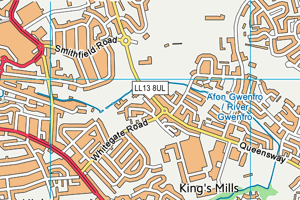 LL13 8UL map - OS VectorMap District (Ordnance Survey)