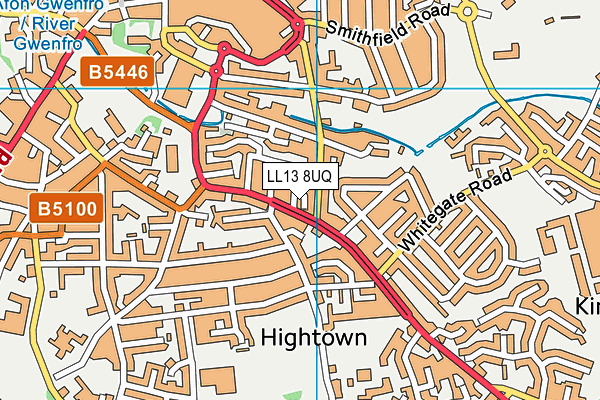 LL13 8UQ map - OS VectorMap District (Ordnance Survey)