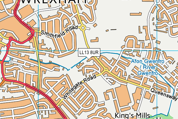 LL13 8UR map - OS VectorMap District (Ordnance Survey)