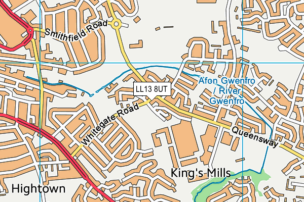 LL13 8UT map - OS VectorMap District (Ordnance Survey)