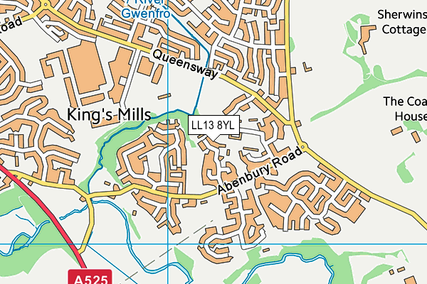 LL13 8YL map - OS VectorMap District (Ordnance Survey)