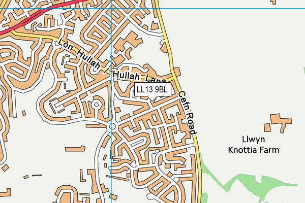 LL13 9BL map - OS VectorMap District (Ordnance Survey)