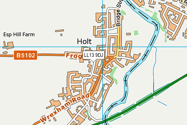 Holt's Community Primary School map (LL13 9DJ) - OS VectorMap District (Ordnance Survey)