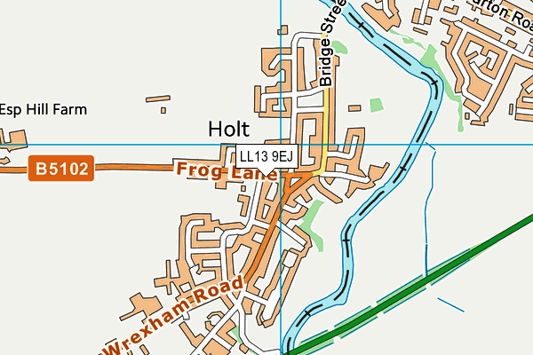 LL13 9EJ map - OS VectorMap District (Ordnance Survey)