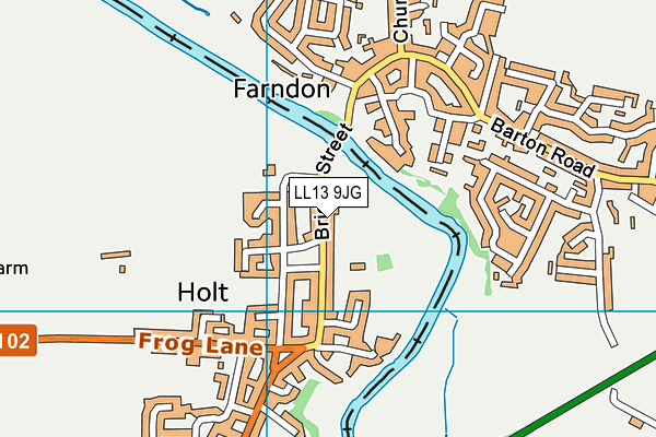 LL13 9JG map - OS VectorMap District (Ordnance Survey)