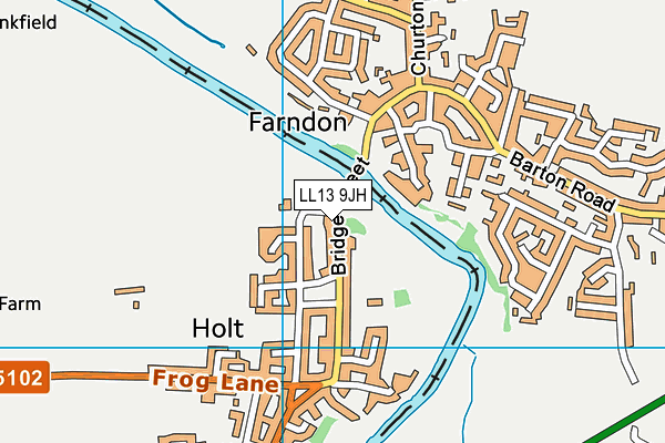 LL13 9JH map - OS VectorMap District (Ordnance Survey)