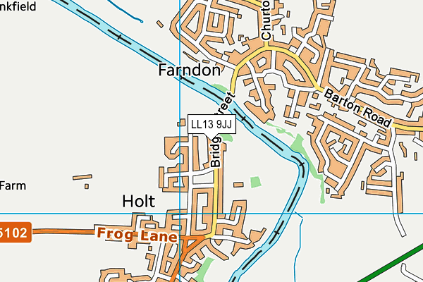 LL13 9JJ map - OS VectorMap District (Ordnance Survey)
