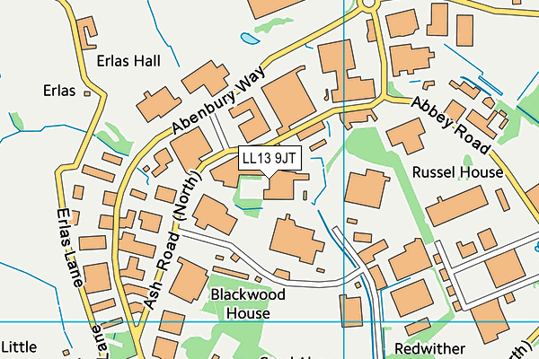 LL13 9JT map - OS VectorMap District (Ordnance Survey)