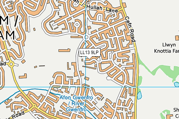 LL13 9LP map - OS VectorMap District (Ordnance Survey)