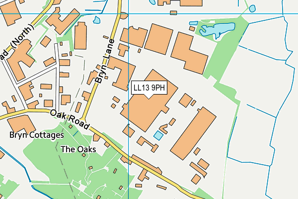 LL13 9PH map - OS VectorMap District (Ordnance Survey)