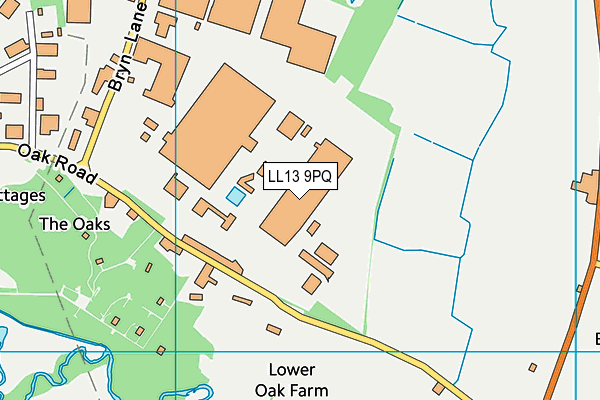 LL13 9PQ map - OS VectorMap District (Ordnance Survey)