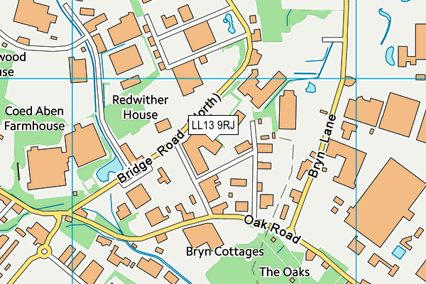 LL13 9RJ map - OS VectorMap District (Ordnance Survey)