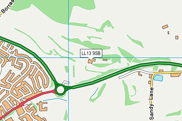 LL13 9SB map - OS VectorMap District (Ordnance Survey)