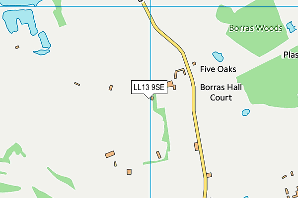 LL13 9SE map - OS VectorMap District (Ordnance Survey)