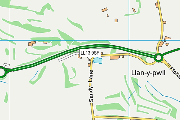 LL13 9SF map - OS VectorMap District (Ordnance Survey)