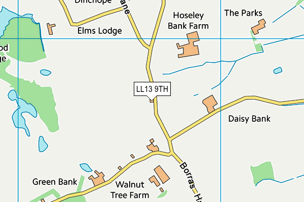 LL13 9TH map - OS VectorMap District (Ordnance Survey)