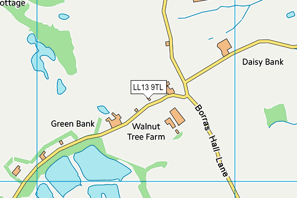LL13 9TL map - OS VectorMap District (Ordnance Survey)
