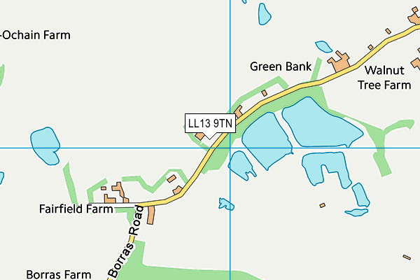 LL13 9TN map - OS VectorMap District (Ordnance Survey)