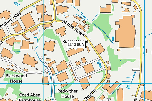 LL13 9UA map - OS VectorMap District (Ordnance Survey)