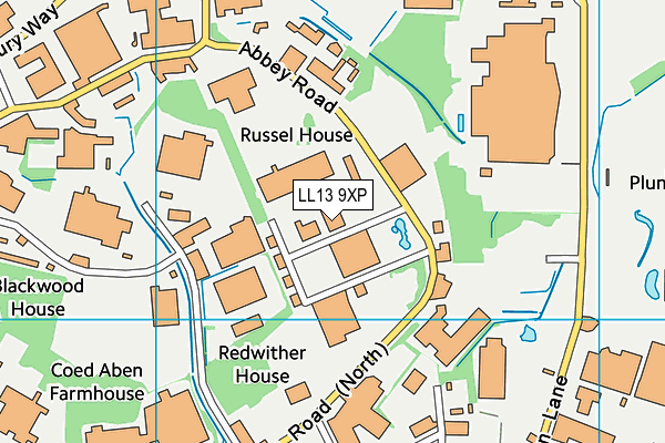 LL13 9XP map - OS VectorMap District (Ordnance Survey)