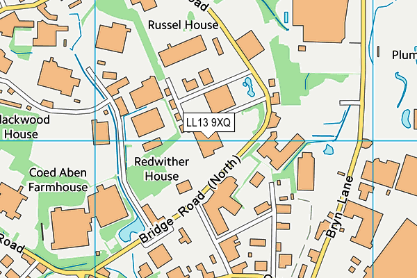 LL13 9XQ map - OS VectorMap District (Ordnance Survey)