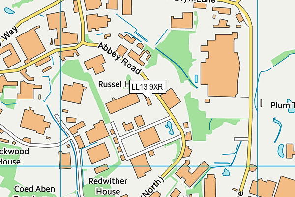 LL13 9XR map - OS VectorMap District (Ordnance Survey)