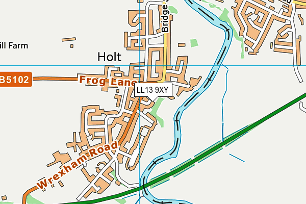 LL13 9XY map - OS VectorMap District (Ordnance Survey)